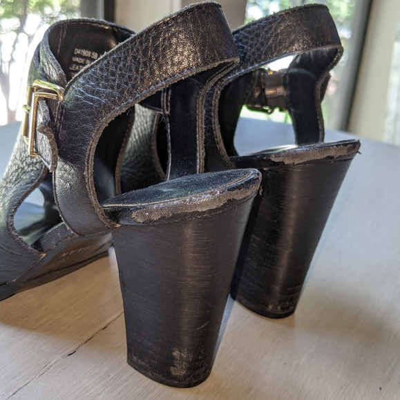 Cole Haan black leather block heels - Picture 3 of 7